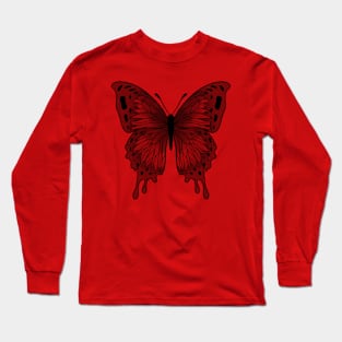 Butterfly Line Art Long Sleeve T-Shirt